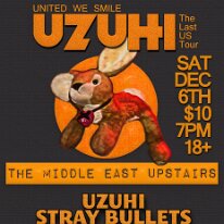 uzuhi Uzuhi was a band everyone loved, and they were leaving the states soon. This is my favorite flyer I have done.